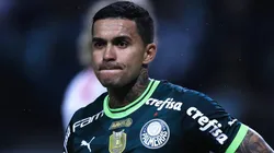 Dudu durante partida entre Palmeiras e Flamengo, no Allianz Parque, pelo Campeonato Brasileiro de 2023, no dia 08/07.