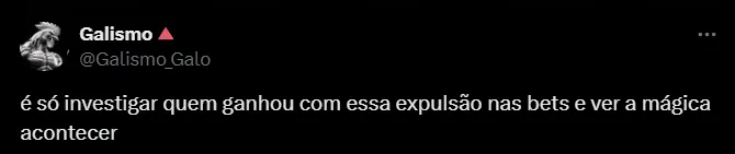 Torcedor do Atlético-MG. Foto: Reprodução/ Twitter