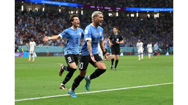 Arrascaeta e Pellistri no Uruguai na Copa do Mundo