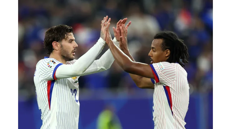 Jogadores da França comemoram vitória na Eurocopa 2024. (Foto de Kevin C. Cox/Getty Images)