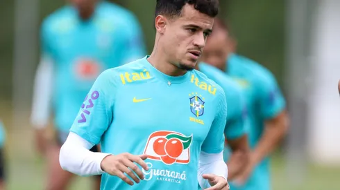 Philipe Coutinho, em treino da Seleção Brasileira durante treino no Centro de Treinamento CT Toca II. Foto: Fernando Moreno/AGIF