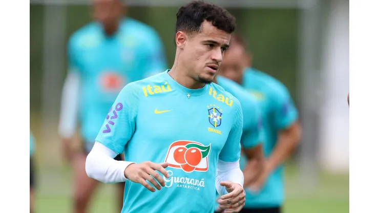 Philipe Coutinho, em treino da Seleção Brasileira durante treino no Centro de Treinamento CT Toca II. Foto: Fernando Moreno/AGIF