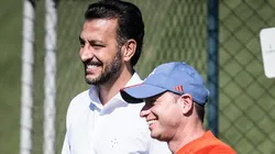 Edu Dracena e Seabra do Cruzeiro. Foto: Gustavo Aleixo/Cruzeiro