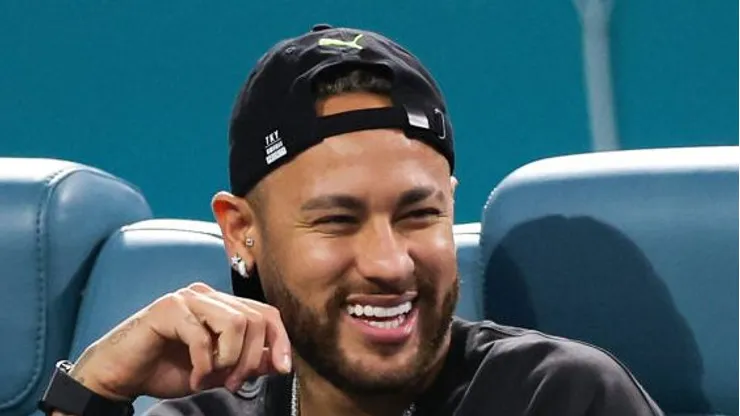 Neymar assistiu o jogo entre Flamengo e Grêmio. Foto: Megan Briggs/Getty Images