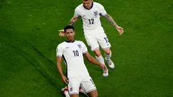 Belligham comemorando gol na Euro. (Foto de Matthias Hangst/Getty Images)
