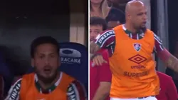 Foto: reprodução/SportV - Guga e Felipe Melo causaram confusão