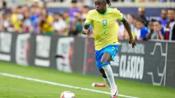 Vini Jr na Seleção Brasileira. (Foto de Rich Storry/Getty Images)