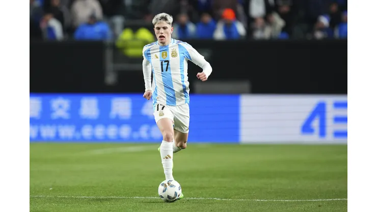 Alejandro Garnacho da Seleção da Argentina pode brilhar na Copa América 2024. (Foto de Mitchell Leff/Getty Images)