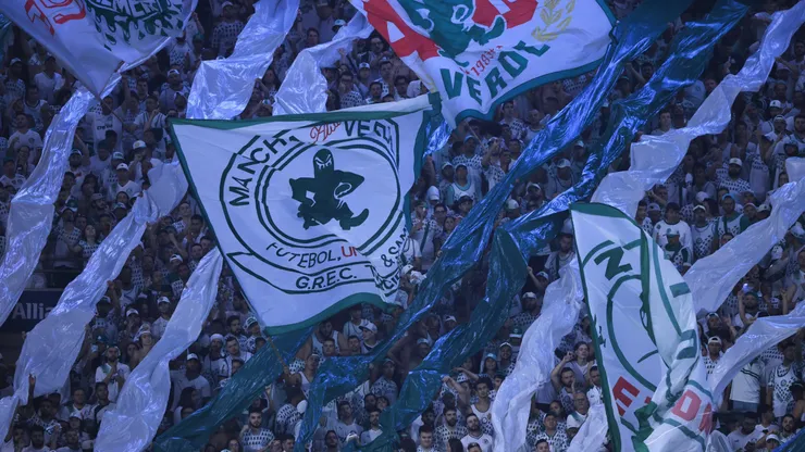 Torcida Mancha Verde, no Allianz Parque, no Campeonato Brasileiro 2023. Foto: Ettore Chiereguini/AGIF
