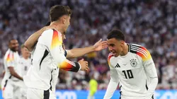 Jamal Musiala comemora gol pela Alemanha. (Photo by Alexander Hassenstein/Getty Images)