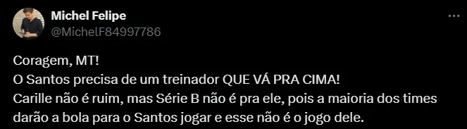 Torcedor do Santos. Foto: Reprodução/ Twitter