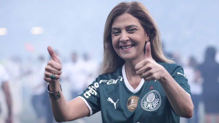 Leila Pereira, presidente do Palmeiras, que possui agora um caixa turbinado. Foto: Ettore Chiereguini/AGIF