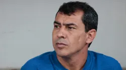 Fábio Carille, técnico do Santos, quando comandava o Corinthians durante partida contra o Ponte Preta no estádio Arena Corinthians pelo Campeonato Paulista 2019. Foto: Marcello Zambrana/AGIF