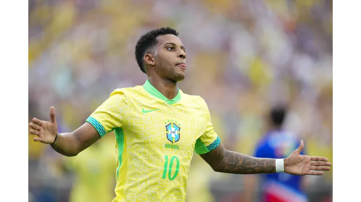 Foto: Rich Storry/Getty Images - Rodrygo marcou o gol da Seleção
