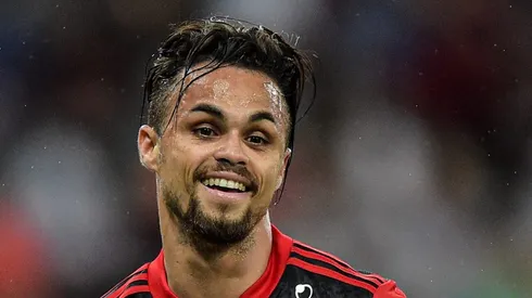 RJ - Rio de Janeiro - 11/11/2021 - BRASILEIRO A 2021, FLAMENGO X BAHIA - Michael jogador do Flamengo comemora seu gol durante partida contra o Bahia no estadio Maracana pelo campeonato Brasileiro A 2021.