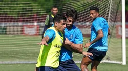 Rodrigo Caio em ação no treino. Foto: Guilherme Testa / Grêmio FBPA