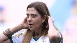 SP - BARUERI - 09/03/2024 - PAULISTA 2024, PALMEIRAS X BOTAFOGO-SP - leila pereira presidente do Palmeiras antes da partida contra o Botafogo-SP no estadio Arena Barueri pelo campeonato Paulista 2024.