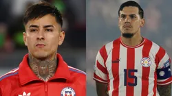 Erick Pulgar e Gustavo Gómez se enfrentam em Chile x Paraguai. Foto: Getty Imagens.