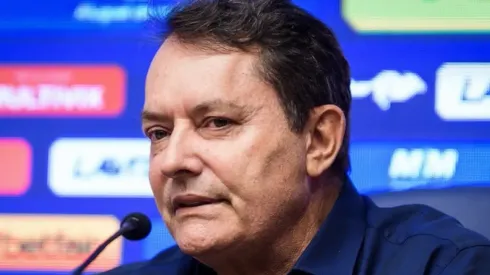 Foto: Gustavo Aleixo/Cruzeiro - Pedro Lourenço durante coletiva no Cruzeiro