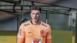 Bento em treino da Seleção Brasileira