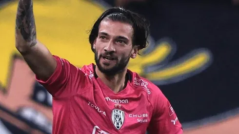 Lautaro Díaz comemorando gol em partida entre Corinthians e Independiente del Valle, na Neo Química Arena, pela Copa Libertadores da América de 2023.