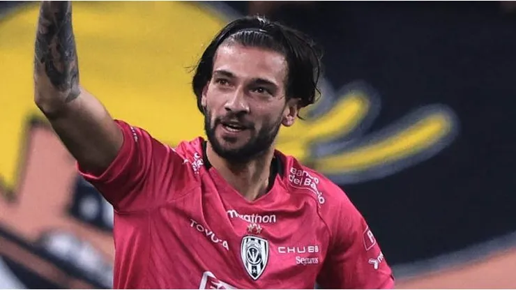 Lautaro Díaz comemorando gol em partida entre Corinthians e Independiente del Valle, na Neo Química Arena, pela Copa Libertadores da América de 2023.