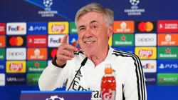 Carlo Ancelotti, treinador do Real Madrid, em coletivva de imprensa - Foto: Angel Martinez/Getty Images