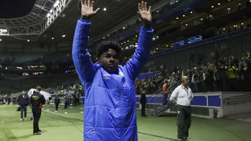 Endrick na despedida no Palmeiras