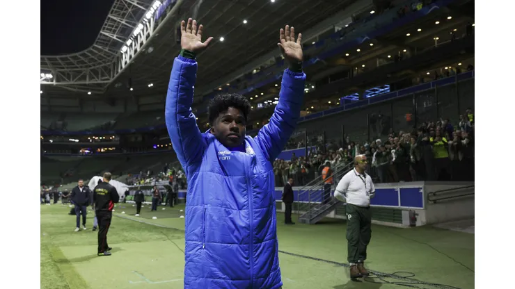 Endrick na despedida no Palmeiras