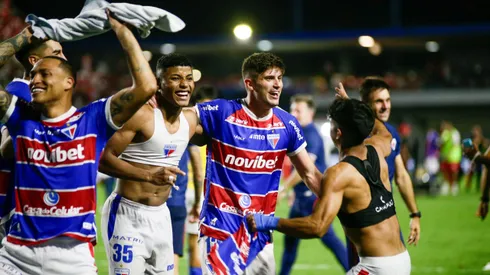 Jogadores do Fortaleza comemoram titulo da Copa Do Nordeste 2024. Foto: Baggio Rodrigues/AGIF