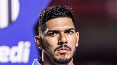 João Paulo durante partida do Campeonato Paulista 2024. Goleiro sofreu grave lesão no Peixe.