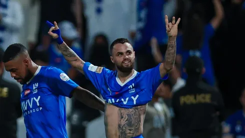 Michael comemorando com na Arábia Saudita. Foto: Yasser Bakhsh/Getty Images