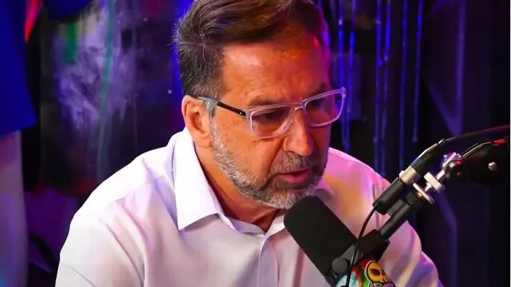 Augusto Melo concedendo entrevista no fim de 2023. Foto: Reprodução/Podcast Inteligência Ltda