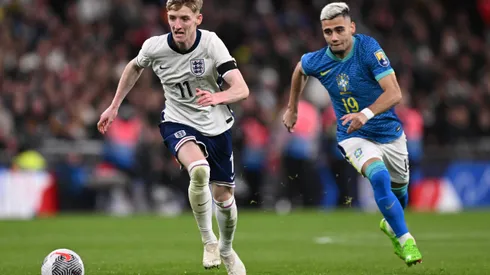 Andreas Pereira jogando pelo Brasil. (Foto de Mike Hewitt/Getty Images)
