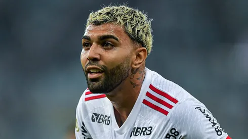 Gabigol comemorando seu gol durante partida entre Vasco e Flamengo, no Maracanã, pelo Campeonato Brasileiro, no dia 02/06/2024.