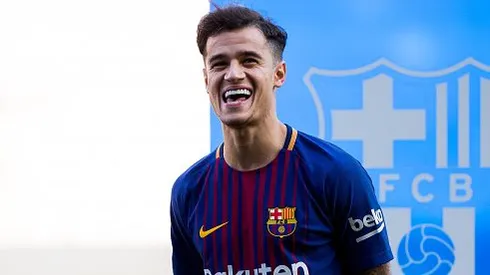 Philippe Coutinho em sua apresentação pelo Barcelona-ESP, no Camp Nou, na Espanha, no dia 08/01/2018. Foto: David Ramos/Getty Images
