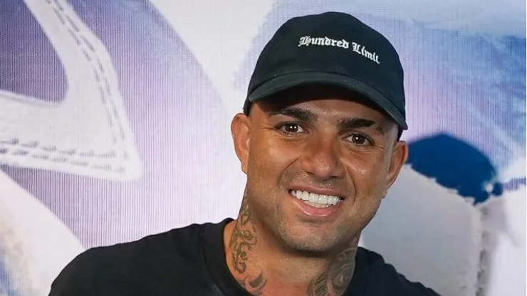 Luan, meia ex-Grêmio, em evento do título da Libertadores de 2017 - Foto: Guilherme Testa/Grêmio FBPA