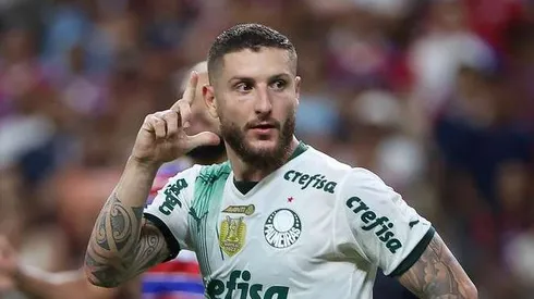 Foto: Cesar Greco/Palmeiras - Zé Rafael se irrita com torcida