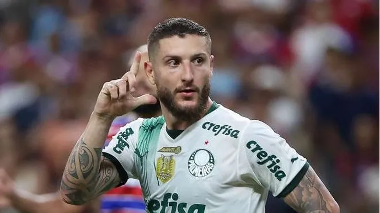 Foto: Cesar Greco/Palmeiras - Zé Rafael se irrita com torcida