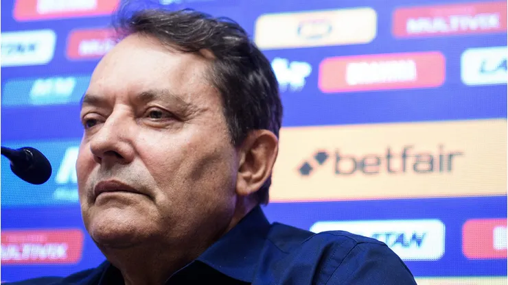 Pedro Lourenço, dono da SAF do Cruzeiro em coletiva de imprensa - Foto: Gustavo Aleixo/Cruzeiro
