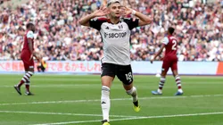 Andreas Pereira do Fulham comemorando gol. (Foto de Richard Pelham/Getty Images)