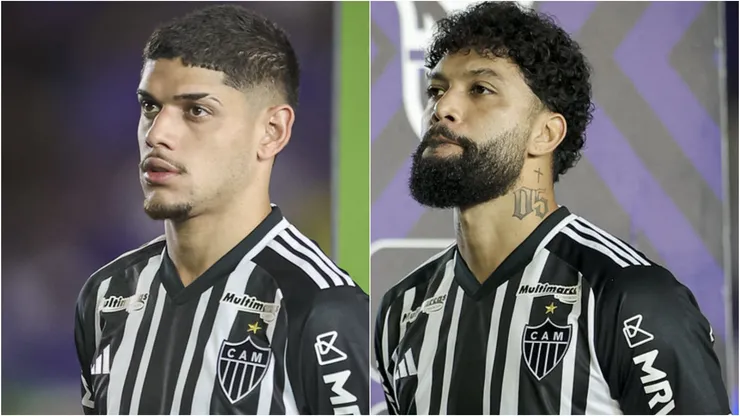 Rubens e Otávio no Atlético. Foto: Pedro Souza / Atlético
