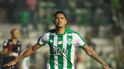 Lucas Barbosa comemorando seu gol contra o Dragão. Foto: Luis Felipe Amorin/AGIF