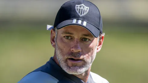 Milito durante treinamento realizado na semana. Foto: Pedro Souza / Atlético