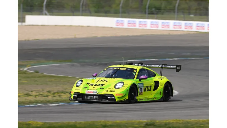 O austríaco Thomas Preining, da Manthey/Porsche, durante sessão de treinos do DTM em Hockenheim (Foto: Christian Kaspar-Bartke/Getty Images)