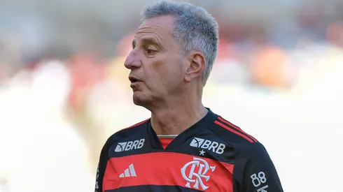 Rodolfo Landim, presidente do Flamengo, antes da partida contra o Madureira no estádio Maracanã pelo Campeonato Carioca - Foto: Thiago Ribeiro/AGIF
