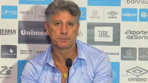 Renato Portaluppi em coletiva do Grêmio – Foto: Grêmio TV