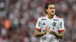 Pedro jogador do Flamengo durante partida contra o Vasco no estadio Maracana pelo campeonato Brasileiro A 2024. Foto: Thiago Ribeiro/AGIF