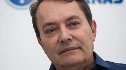 Pedrinho BH, dono da SAF do Cruzeiro, em entrevista coletiva na Toca da Raposa II, no dia 29/04/2024. Foto: Gustavo Aleixo/Cruzeiro