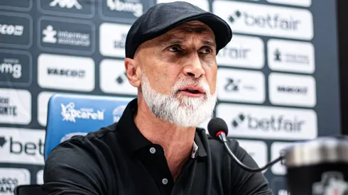 Álvaro Pacheco durante entrevista coletiva após o jogo entre Vasco x Flamengo, pelo Campeonato Brasileiro, no Maracanã, no dia 02/06/2024. Foto: Leandro Amorim/Vasco